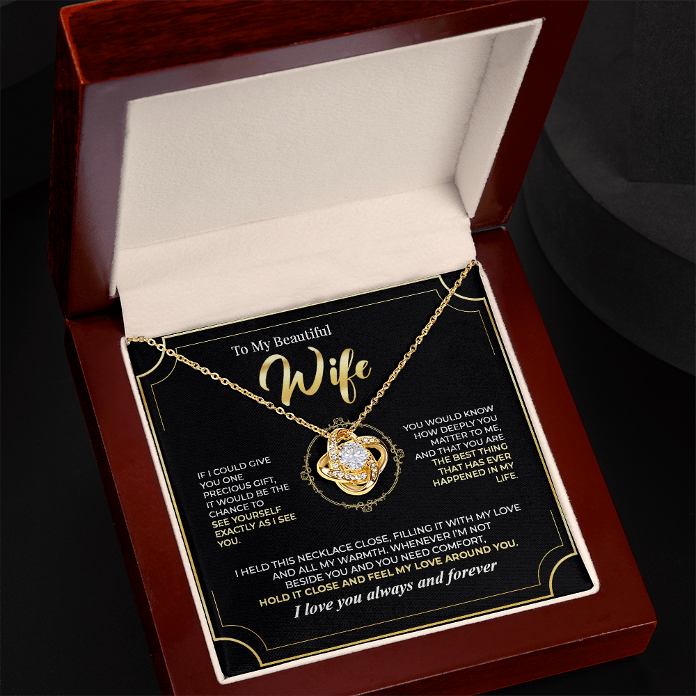 TO MY BEAUTIFUL WIFE LOVE FILLED NECKLCE