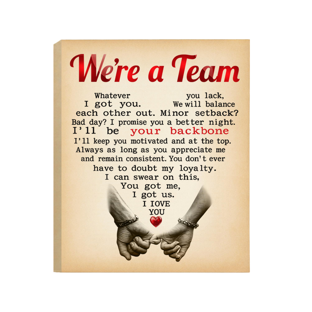 WE'RE A TEAM CANVAS