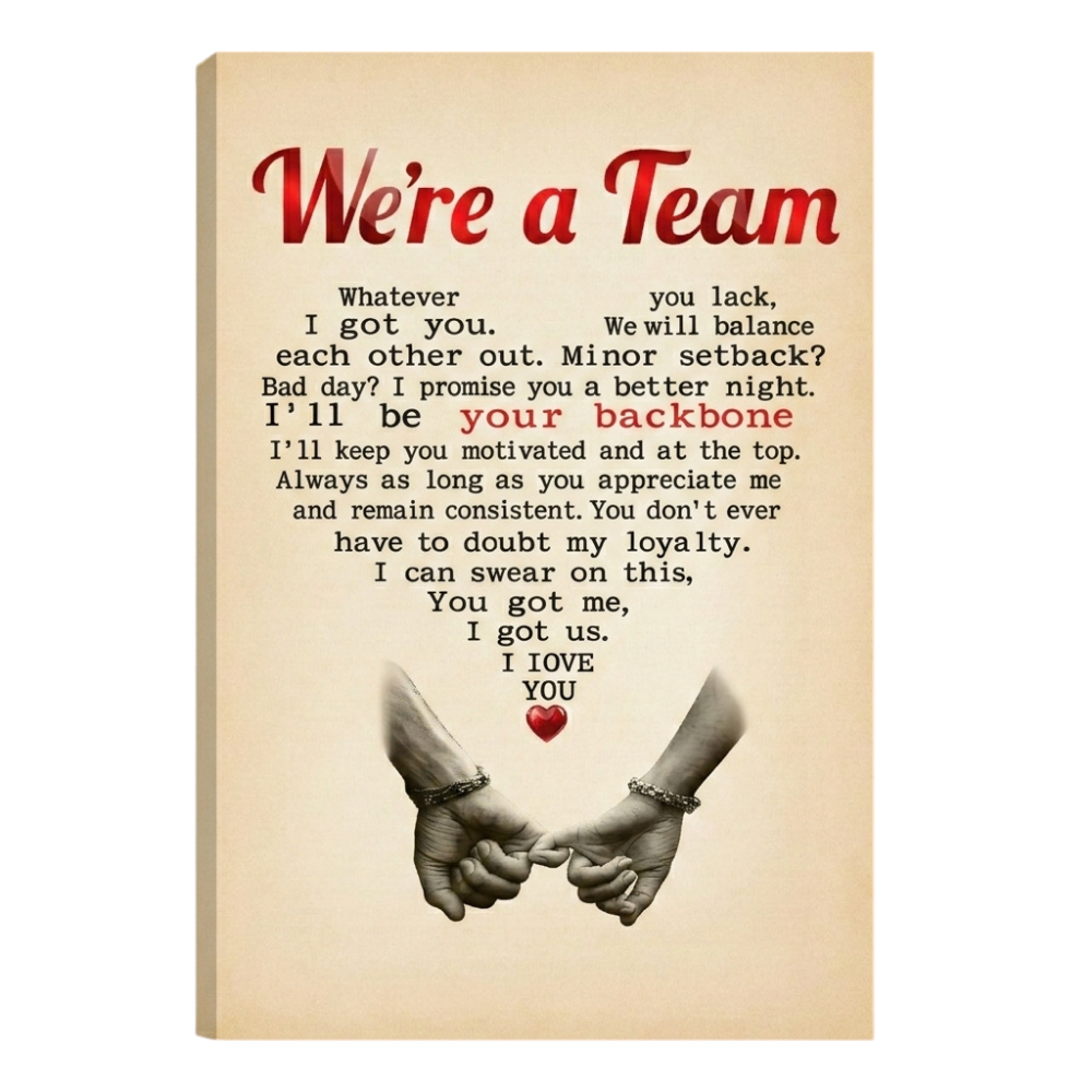 WE'RE A TEAM CANVAS