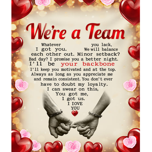 WE'RE A TEAM PROMISE BLANKET