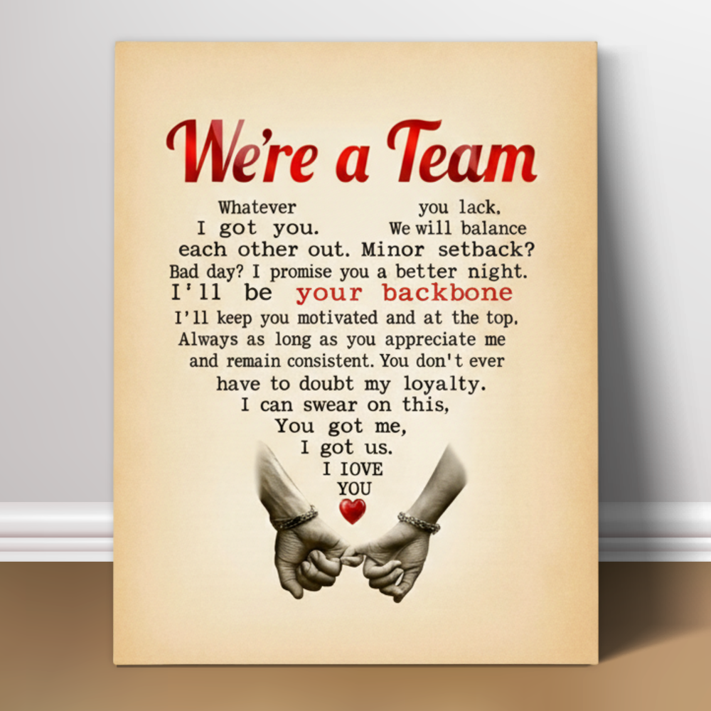 WE'RE A TEAM CANVAS
