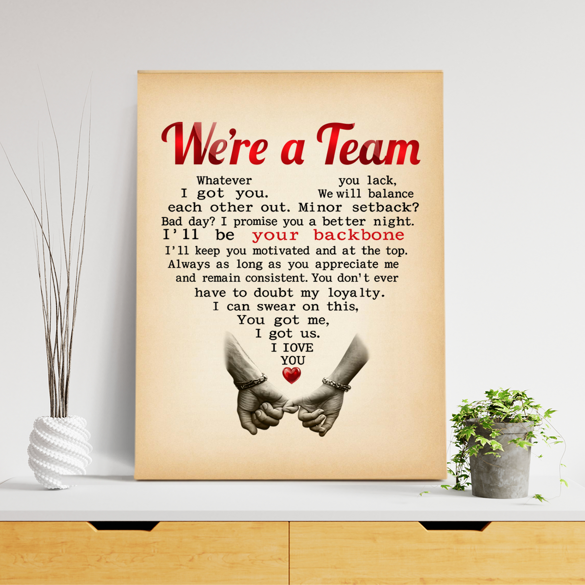 WE'RE A TEAM CANVAS