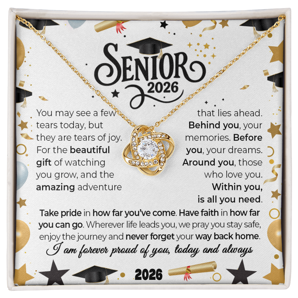 GRADUATION - LOVE KNOT NECKLACE - I AM FOREVER PROUD OF YOU