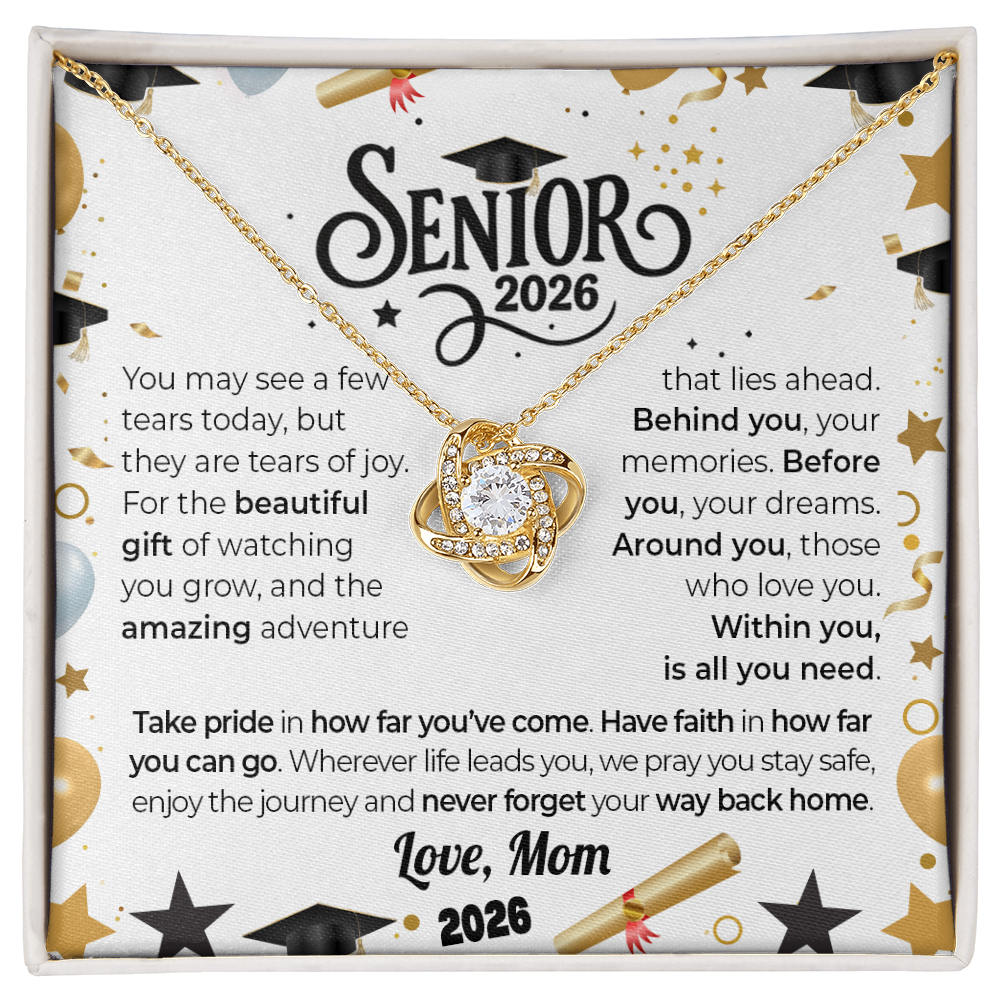 GRADUATION 2026... LOVE KNOT NECKLACE / FROM MOM