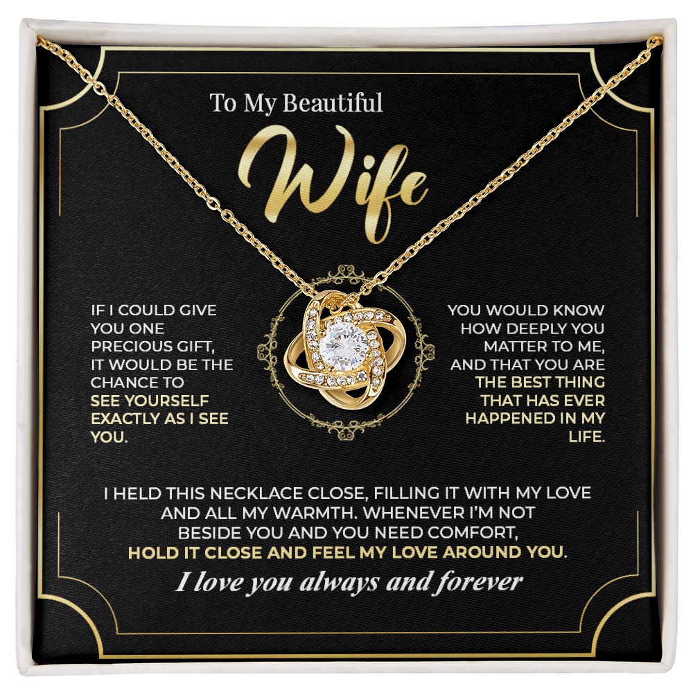 TO MY BEAUTIFUL WIFE  LOVE FILLED NECKLCE