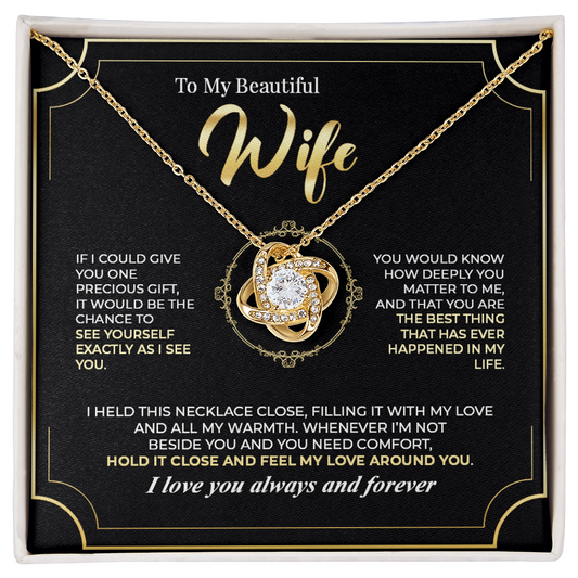 TO MY BEAUTIFUL WIFE  LOVE FILLED NECKLCE