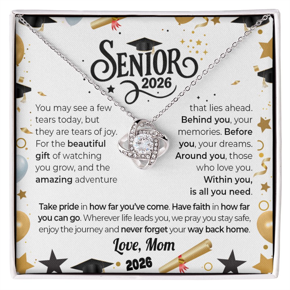 GRADUATION 2026... LOVE KNOT NECKLACE / FROM MOM