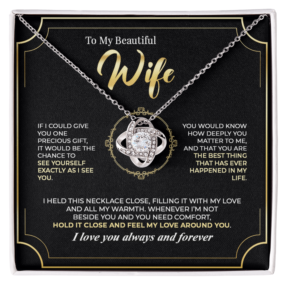 TO MY BEAUTIFUL WIFE  LOVE FILLED NECKLCE