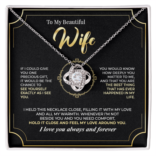 TO MY BEAUTIFUL WIFE  LOVE FILLED NECKLCE