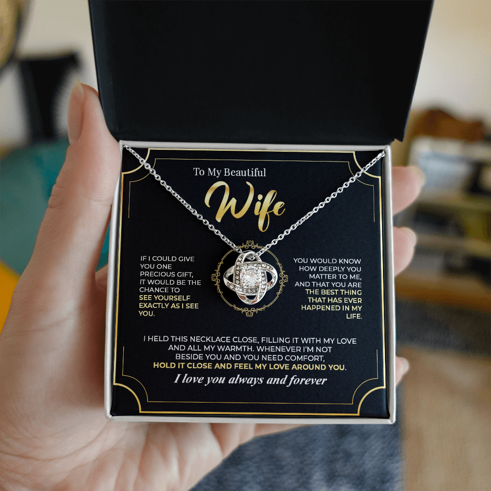 TO MY BEAUTIFUL WIFE  LOVE FILLED NECKLCE