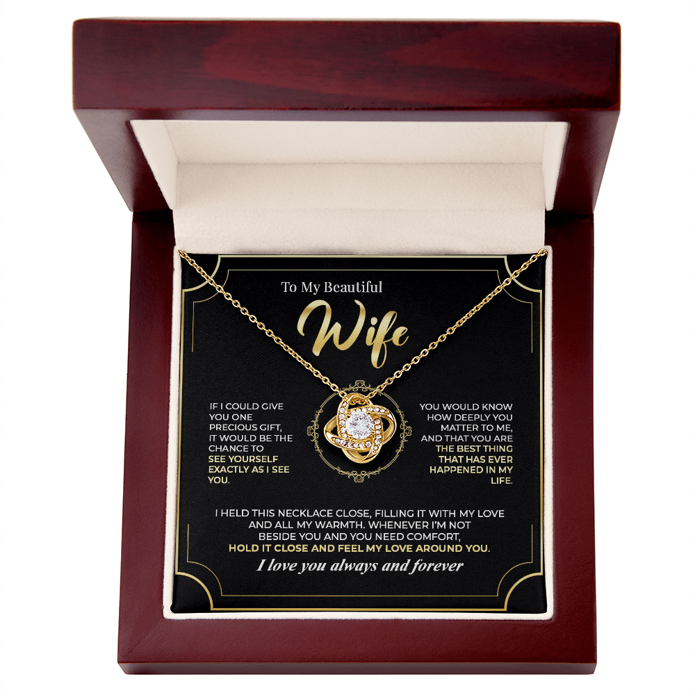 TO MY BEAUTIFUL WIFE  LOVE FILLED NECKLCE