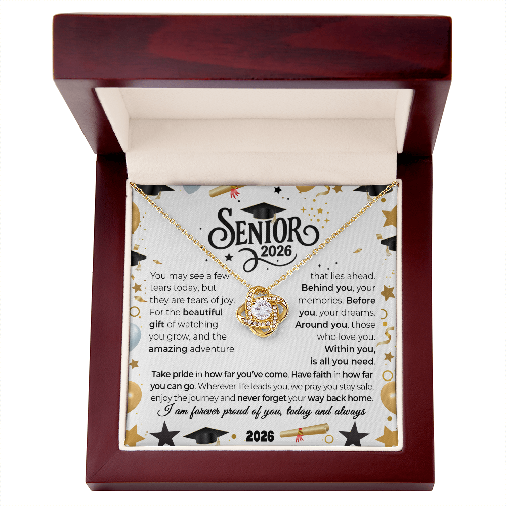 GRADUATION - LOVE KNOT NECKLACE - I AM FOREVER PROUD OF YOU