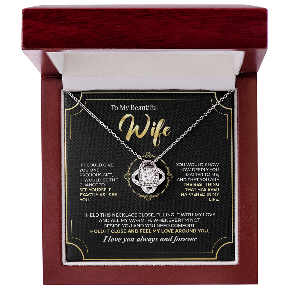 TO MY BEAUTIFUL WIFE  LOVE FILLED NECKLCE