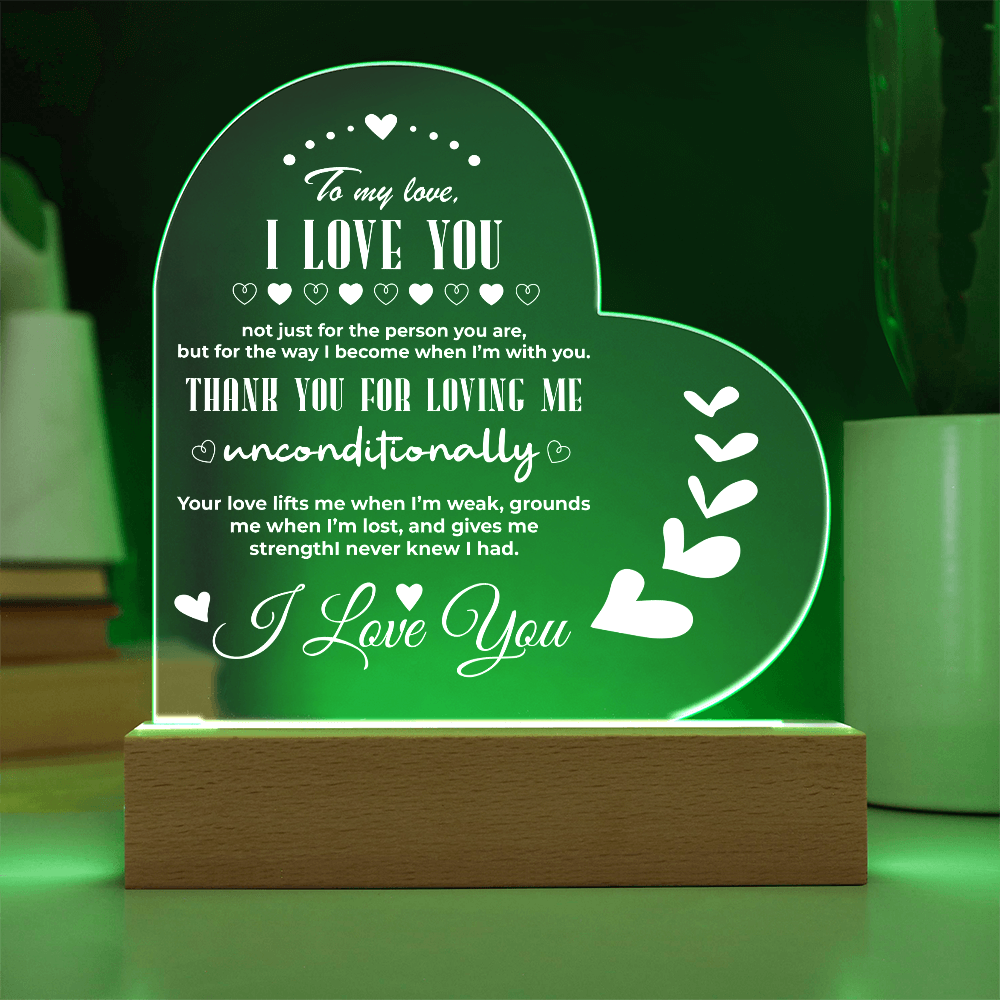 I LOVE YOU ACRYLIC HEART / LED LIGHT