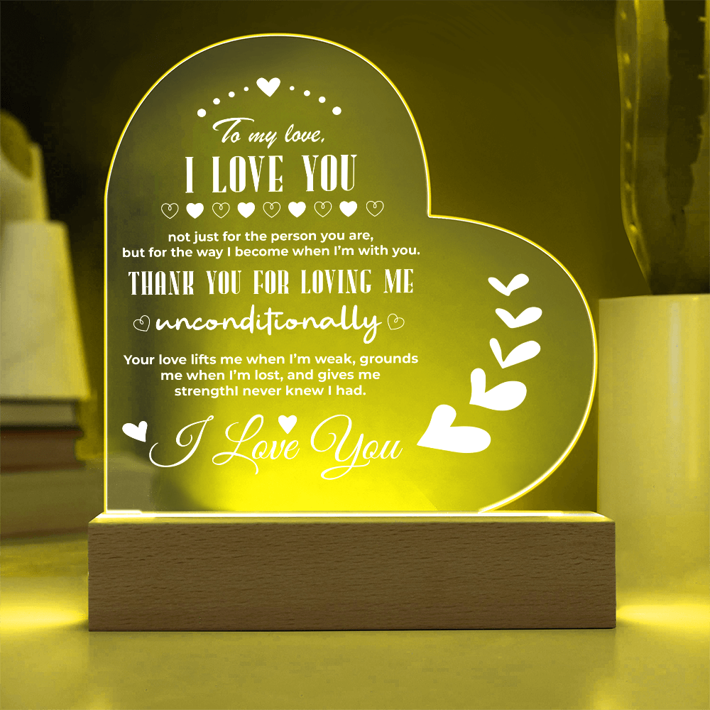 I LOVE YOU ACRYLIC HEART / LED LIGHT